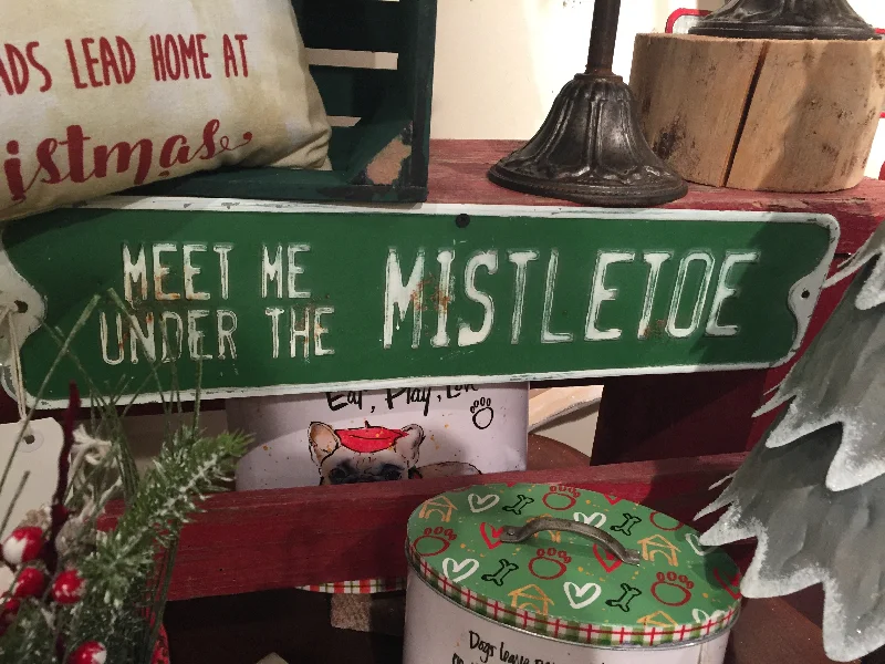 Meet Me Under the Mistletoe Street Sign