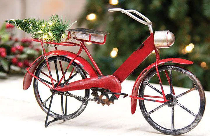 Red Bicycle With Lit Tree, Small