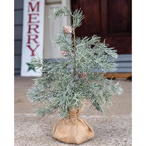 Weeping Pine Tree w Burlap Base 18