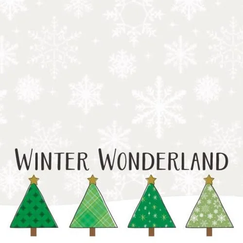 Winter Wonderland Trees Long Notepad