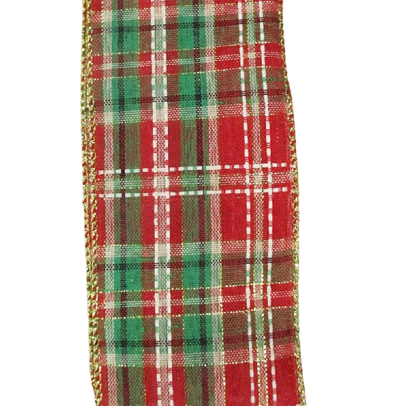 2.5 in Plaid Ribbon - Red/Multi