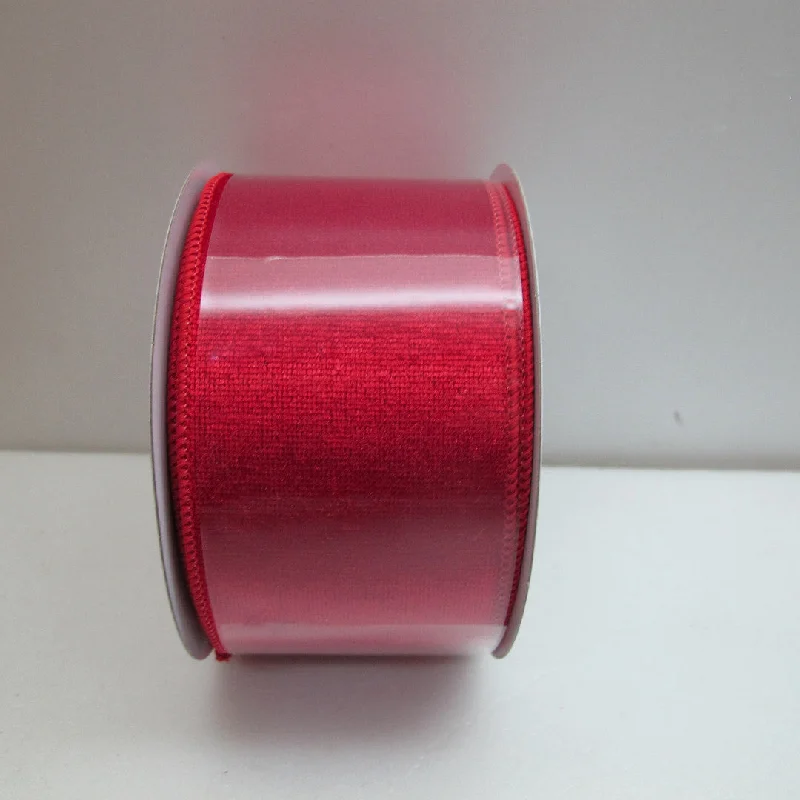 2.5 in Velvet Ribbon - Red