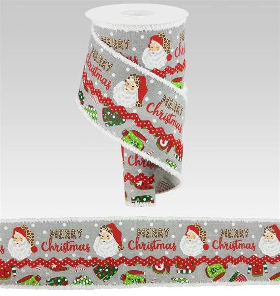 4"X10Yd 3-In-1 Merry Christmas/Sweater  Lt Grey/Multi  RGS007910