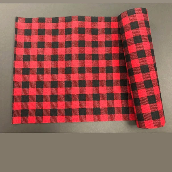 72" Red Black Buffalo Check Table Runner Roll TRX-904