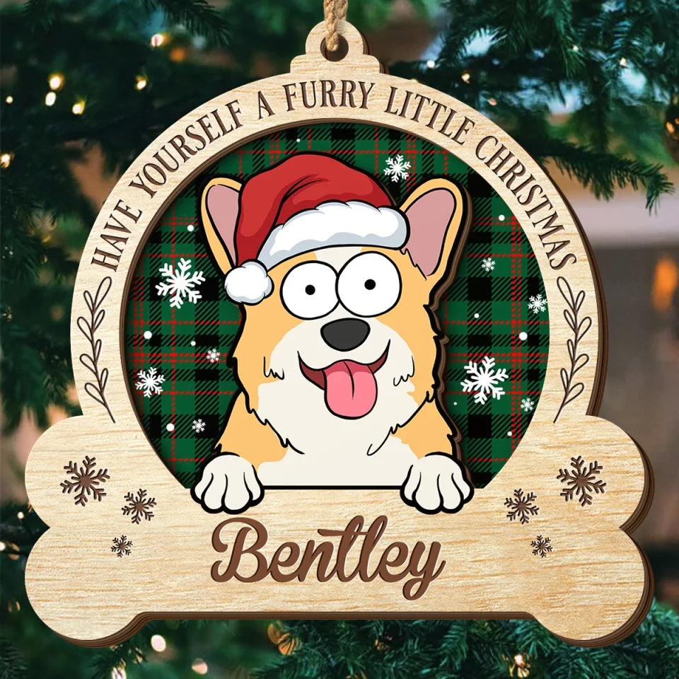 A Heartfelt Gift For Anyone Who Loves Their Dog - Dog Personalized Custom Shaped 2 Layered Wood Christmas Ornament - Christmas Gift For Pet Owners, Pet Lovers