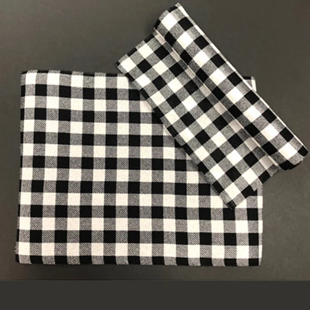 Black White Buffalo Check Placemat Roll PMX-905