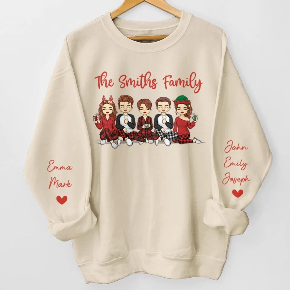 Christmas Is All About Making Memories With Those We Love - Family Personalized Custom Unisex Sweatshirt With Design On Sleeve - Christmas Gift For Family Members