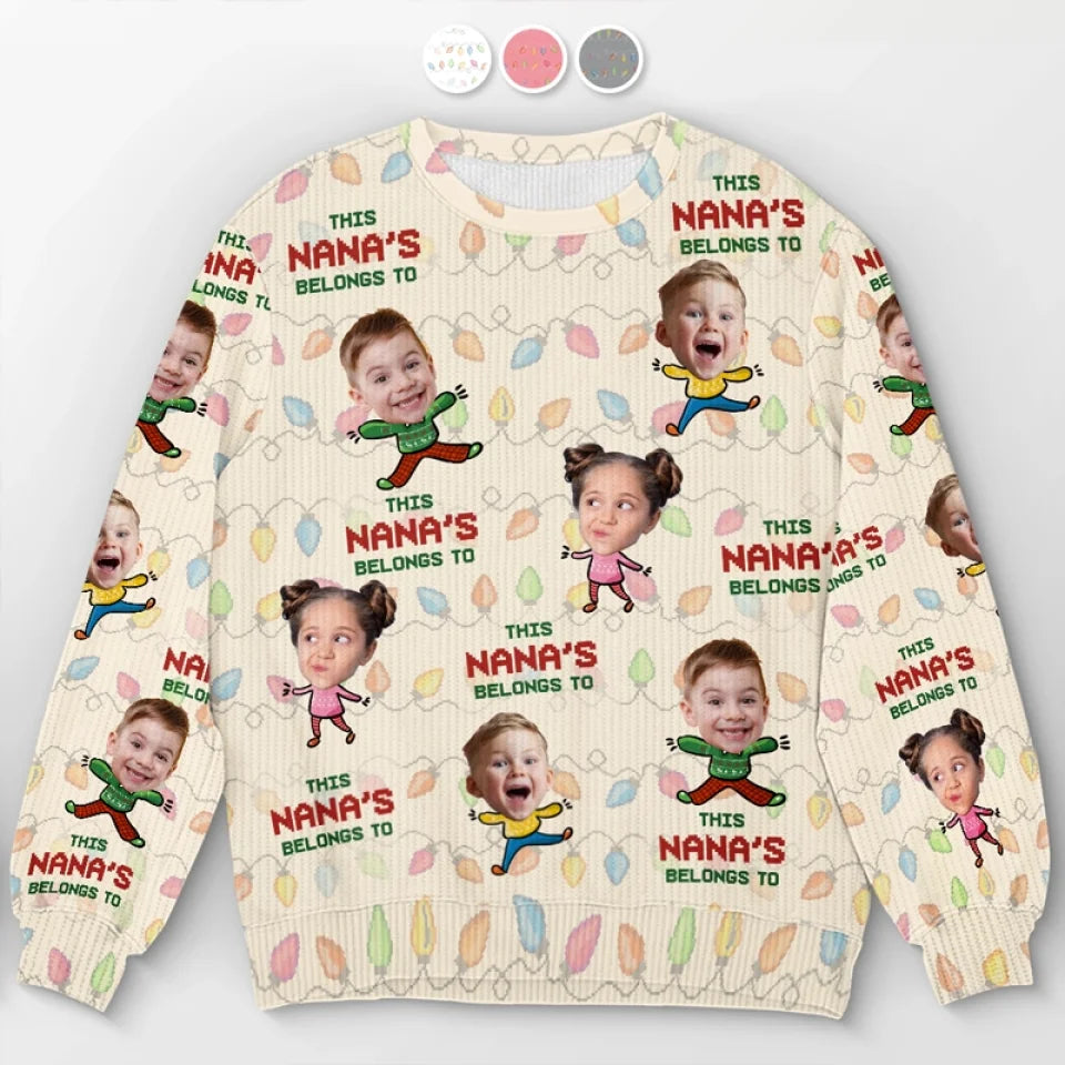 Custom Photo A Funny Sweatshirt Makes Family Gatherings More Fun - Family Personalized Custom Ugly Sweatshirt - Unisex Wool Jumper - Christmas Gift For Mom, Grandma