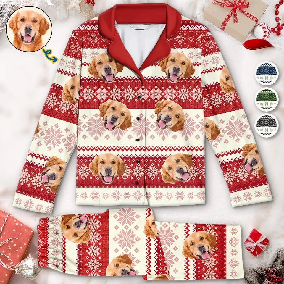 Custom Photo Have A Pawsome Christmas - Dog & Cat Personalized Custom Pajamas - Christmas Gift For Pet Owners, Pet Lovers