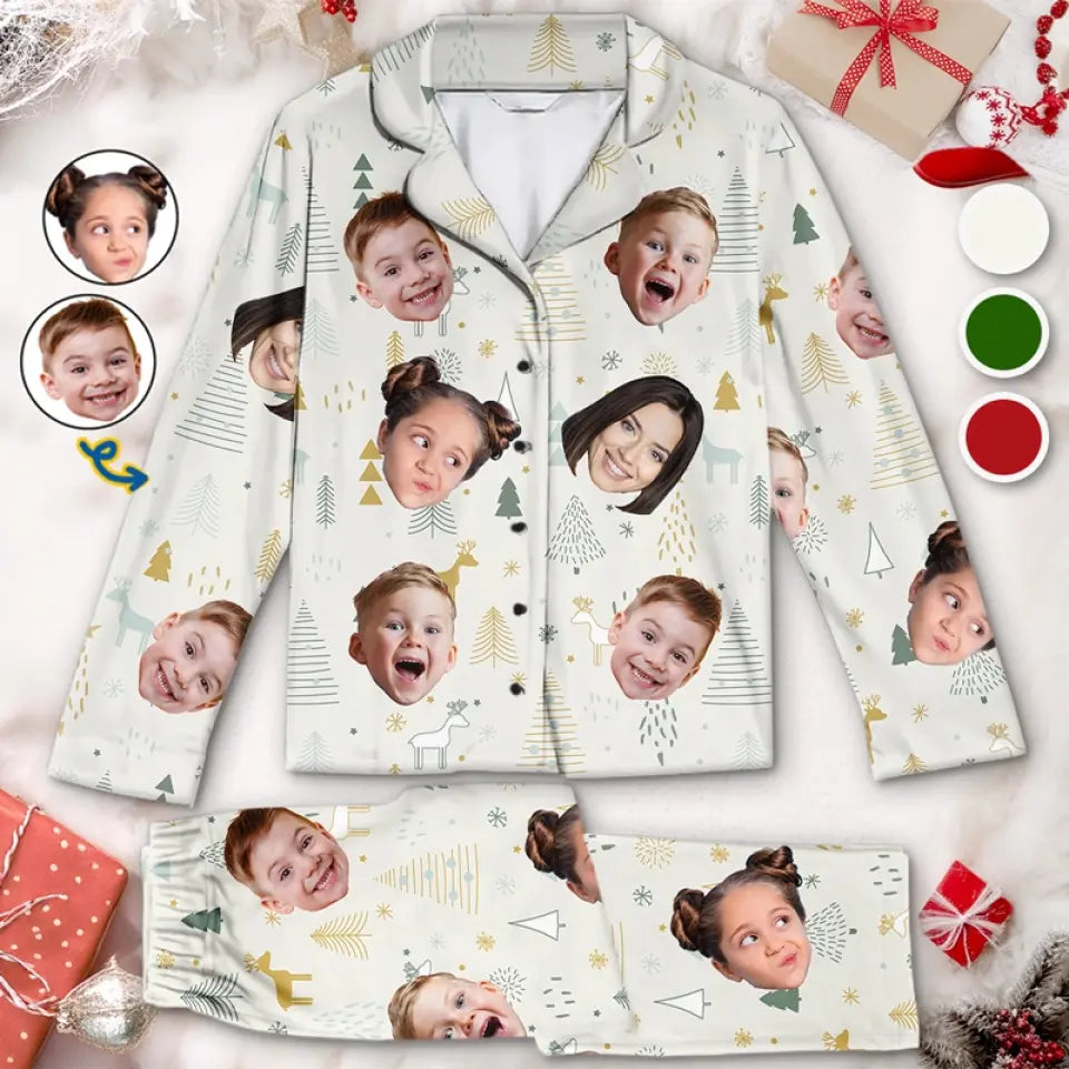 Custom Photo Life Is Better In Pajamas - Family Personalized Custom Pajamas - Christmas Gift For Family Members