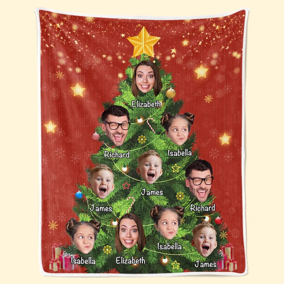 Custom Photo Welcome To The Jingle Party Hop - Family Personalized Custom Blanket - Christmas Gift For Family Members