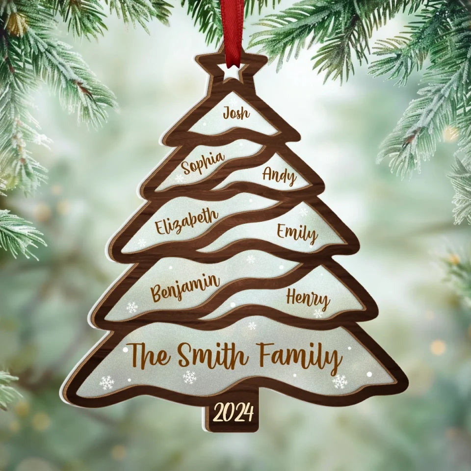 Families Are The Best Gift Of All At Christmas - Family Personalized Custom Wood & Acrylic Ornament - Christmas Gift For Family Members