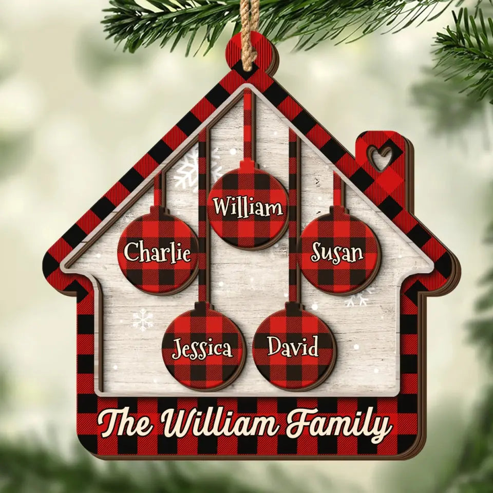 Family Is The Best Part Of Christmas - Family Personalized Custom Shaped 2 Layered Wood Christmas Ornament - Christmas Gift For Family Members