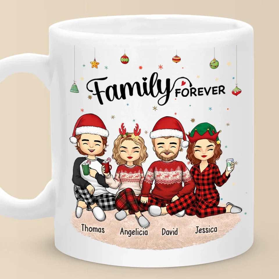 Family Makes Christmas Feel Magical - Family Personalized Custom Mug - Christmas Gift For Family Members