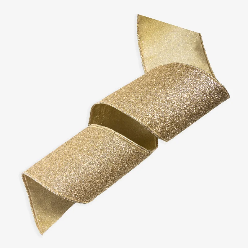 Glitter Wire Ribbon (Gold 9m)