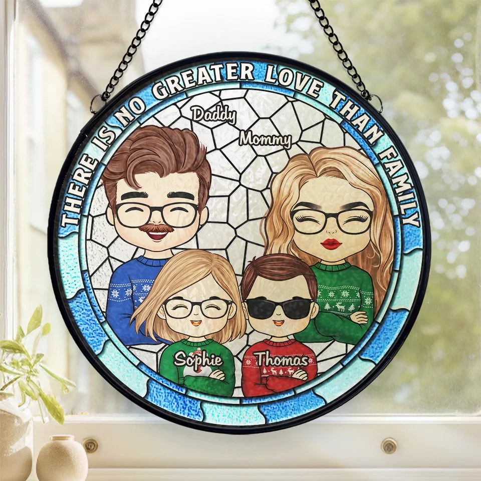 Have A Joyful Christmas Season - Family Personalized Custom Stained Glass Window Hanging Suncatcher - Christmas Gift For Family Members