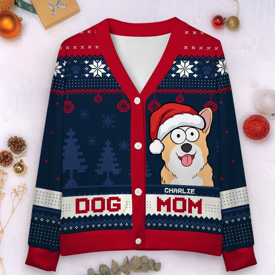 Hoping Your Christmas Is Truly Paw-Some - Dog & Cat Personalized Custom Ugly Christmas Cardigan - Christmas Gift For Pet Owners, Pet Lovers