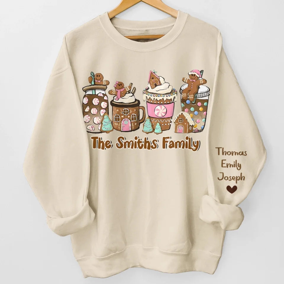 Let's Skip The Presents And Get Right To The Cookies - Family Personalized Custom Unisex Sweatshirt With Design On Sleeve - Christmas Gift For Family Members