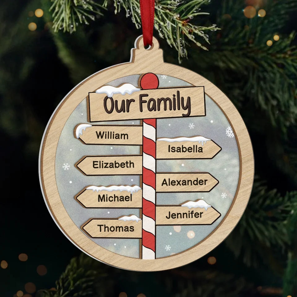 Love And Family Are The True Gifts Of Christmas - Family Personalized Custom Wood & Acrylic Ornament - Christmas Gift For Family Members