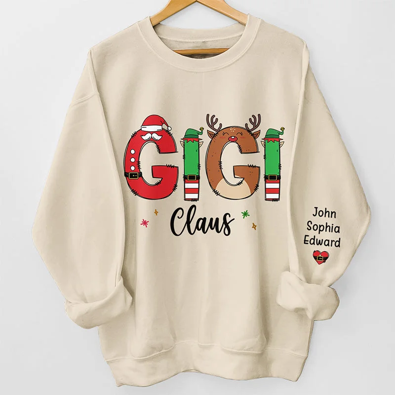 My Greatest Blessings Call Me Gigi - Family Personalized Custom Unisex Sweatshirt With Design On Sleeve - Christmas Gift For Mom, Grandma