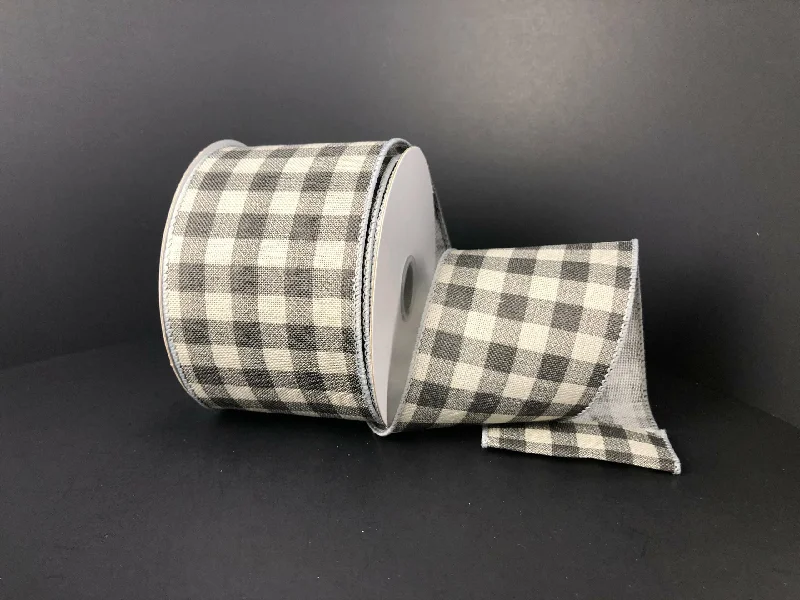 Printed Grey Cabin Plaid, 2.5"X10Y  Ribbon  72246-40-51