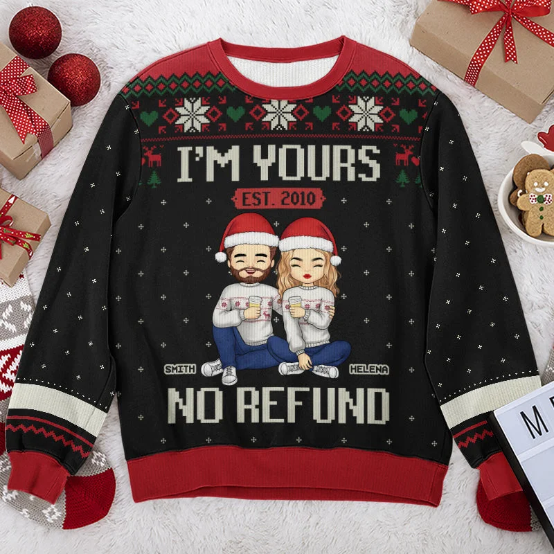 Remember I'm Yours - Couple Personalized Custom Ugly Sweatshirt - Unisex Wool Jumper - Christmas Gift For Husband Wife, Anniversary