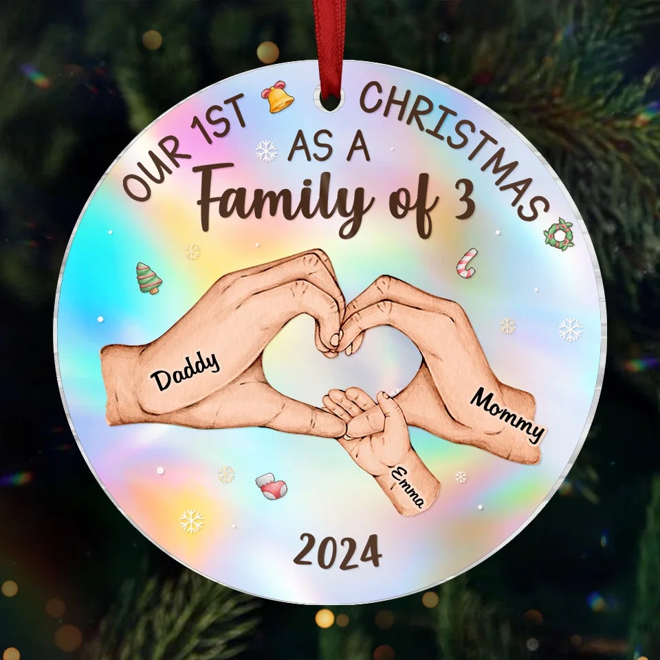 The Most Important Thing In The World Is Family And Love - Family Personalized Custom Hologram Ornament - Christmas Gift For Family Members