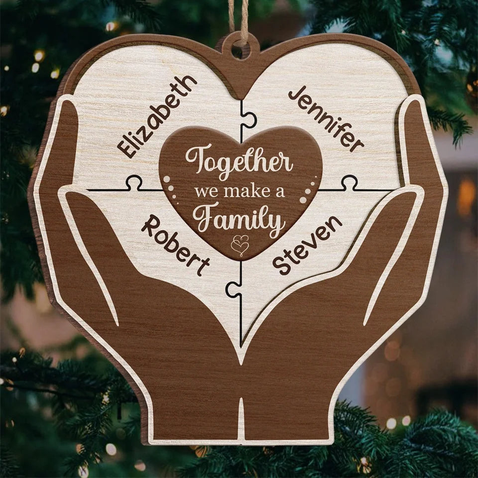 The True Spirit Of Christmas Lies In Your Heart - Family Personalized Custom Ornament - Wood Custom Shaped - Christmas Gift For Family Members