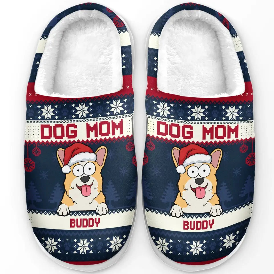 These Pets Are Ready To Sleigh The Day - Dog & Cat Personalized Custom Fluffy Slippers - Christmas Gift For Pet Owners, Pet Lovers