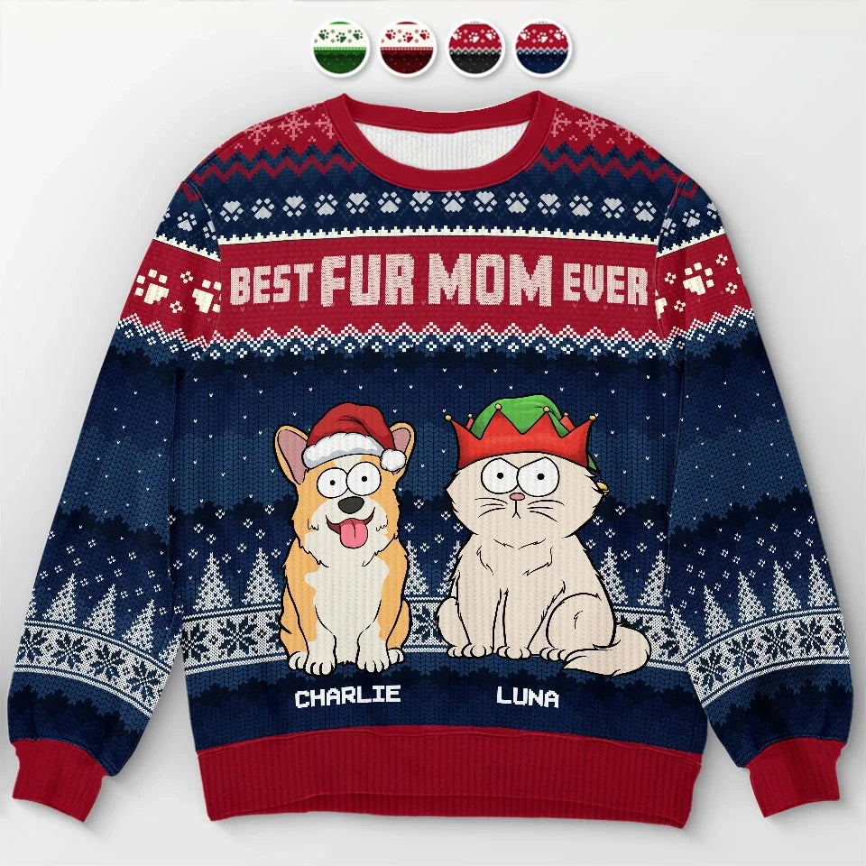 This Christmas Show Off Your Love For Pets In A Fun And Cozy Way - Dog & Cat Personalized Custom Ugly Sweatshirt - Unisex Wool Jumper - Christmas Gift For Pet Owners, Pet Lovers