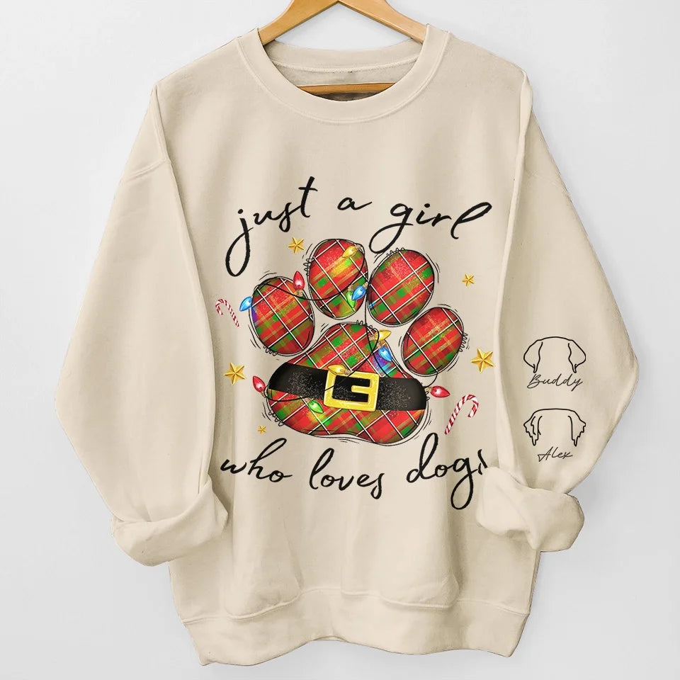 Unleash The Joy This Christmas - Dog & Cat Personalized Custom Unisex Sweatshirt With Design On Sleeve - Christmas Gift For Pet Owners, Pet Lovers