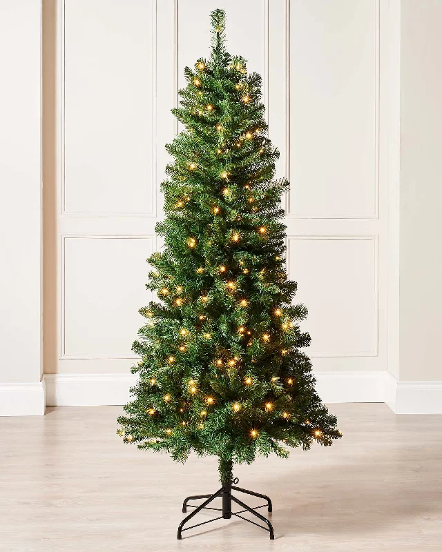 Pre-Lit Slim Christmas Tree, 6 ft