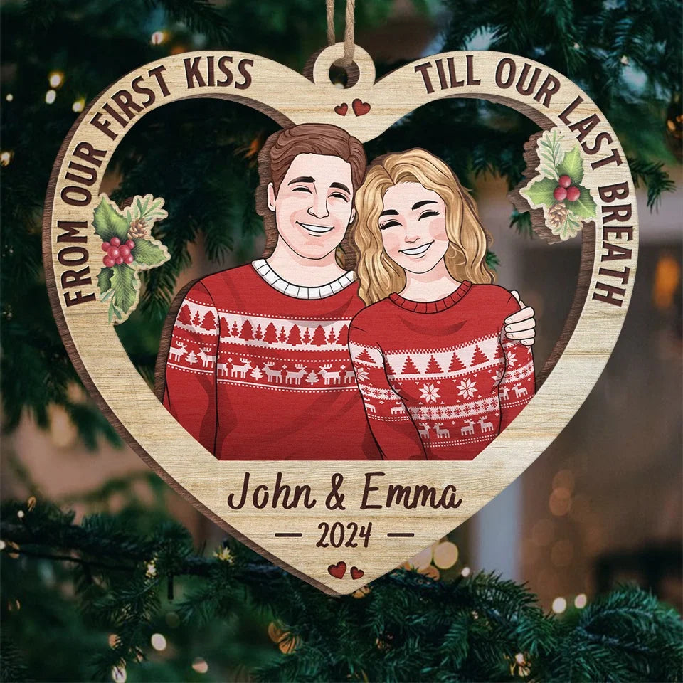 You Make Every Day Feel Like Christmas - Couple Personalized Custom Ornament - Wood Custom Shaped - Christmas Gift For Husband Wife, Anniversary