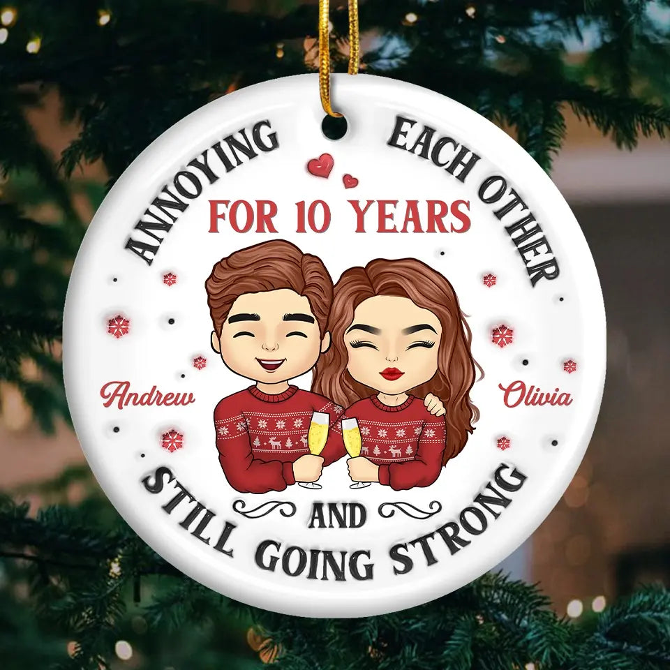 Your Love Is The Greatest Gift I Could Ever Unwrap - Couple Personalized Custom 3D Inflated Effect Printed Ornament - Ceramic Round Shaped - Christmas Gift For Husband Wife, Anniversary