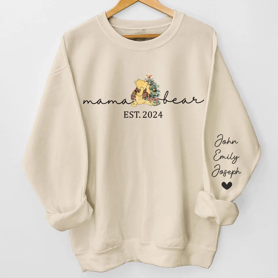 Your Love Is The Thread That Ties Our Family Together - Family Personalized Custom Unisex Sweatshirt With Design On Sleeve - Christmas Gift For Mom, Grandma